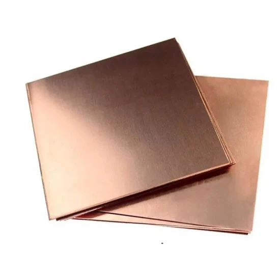 Hoja de acero revestida de cobre laminado en frío al por mayor / Venta caliente Precio barato 99.99% Cátodo de cobre puro C12000 C11000 Hoja de placa de cobre personalizada